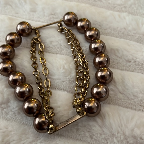 Brown/bronz elasticized bracelet - Picture 3 of 5